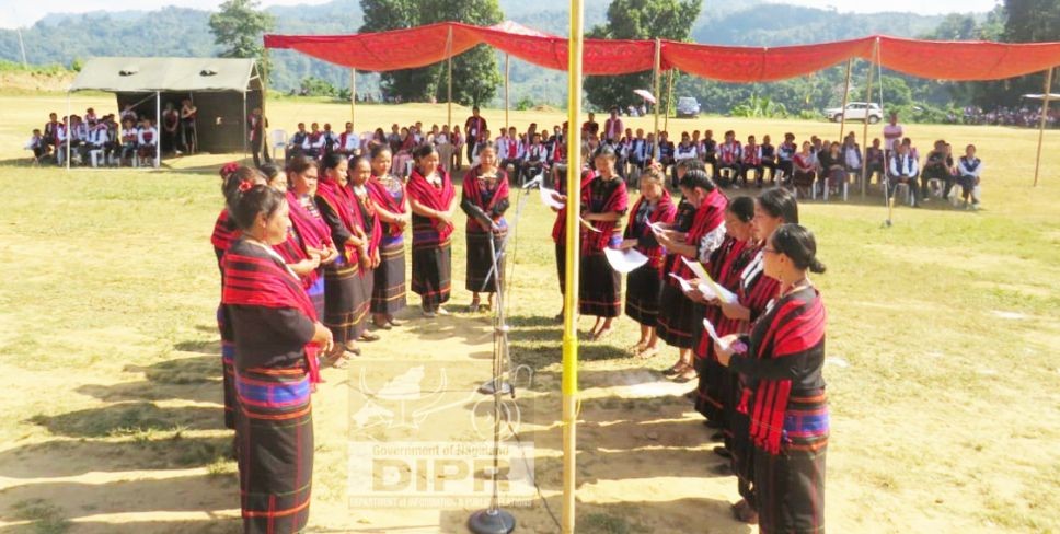 A women group performing during the Tokhvü Emong festivities at Bhandari on November 7. (DIPR Photo)